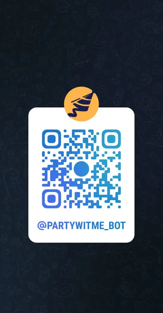 QR code for the Partywitme Telegram bot
